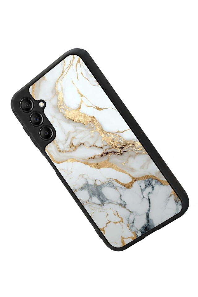 Samsung Galaxy A14 Uyumlu Mermer Marble Tasarımlı Glossy Premium Kılıf