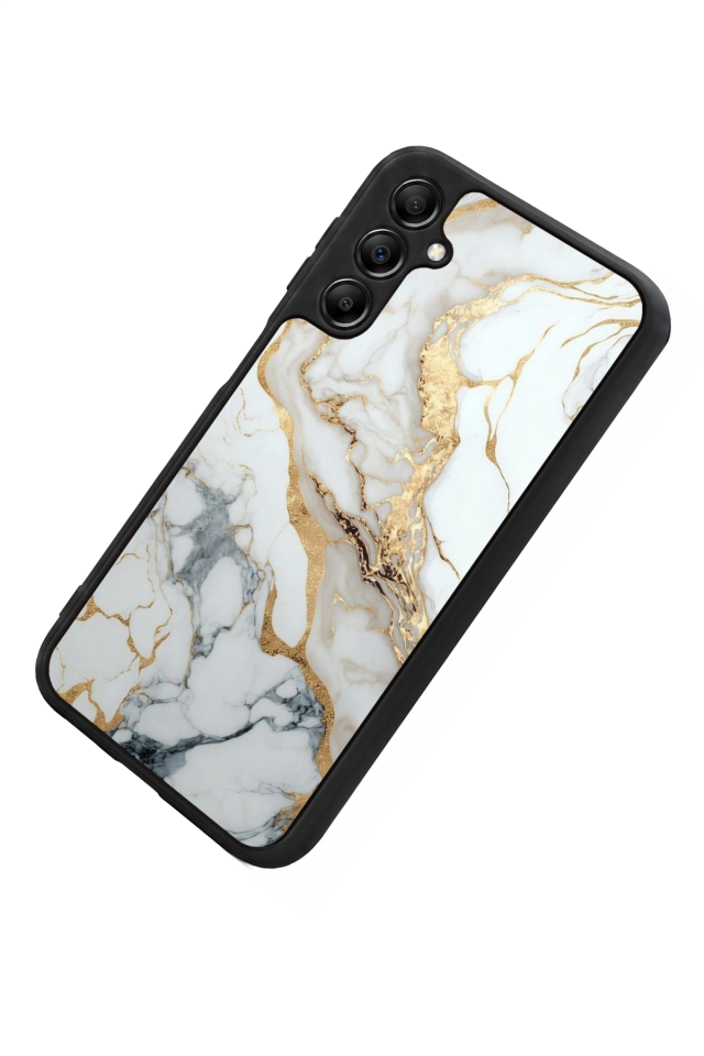 Samsung Galaxy A14 Uyumlu Mermer Marble Tasarımlı Glossy Premium Kılıf