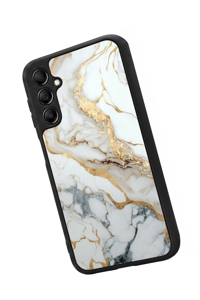 Samsung Galaxy A14 Uyumlu Mermer Marble Tasarımlı Glossy Premium Kılıf