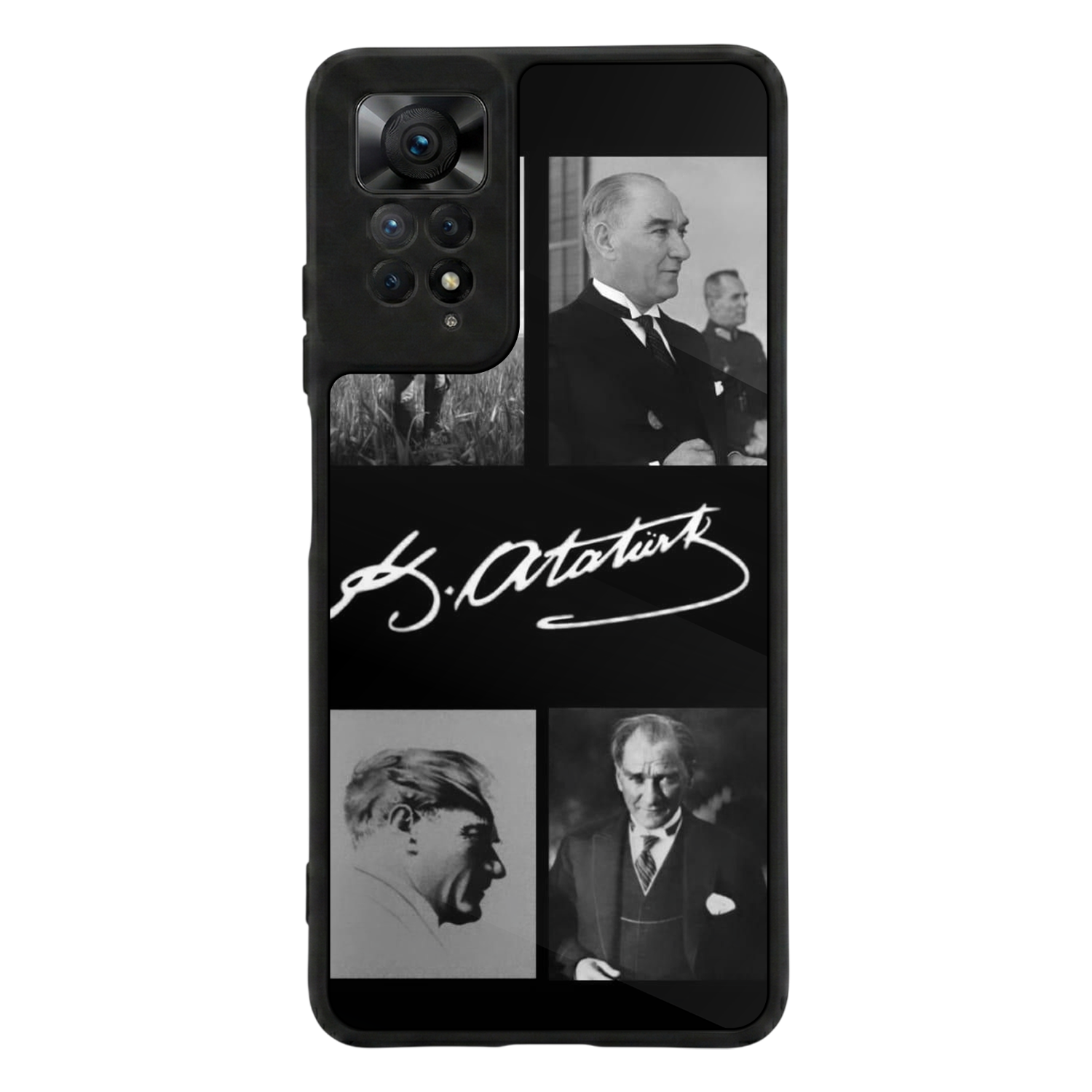 Xiaomi Redmi Note 12 Pro Uyumlu Mustafa Kemal Ataturk Tasarımlı Glossy Premium Kılıf