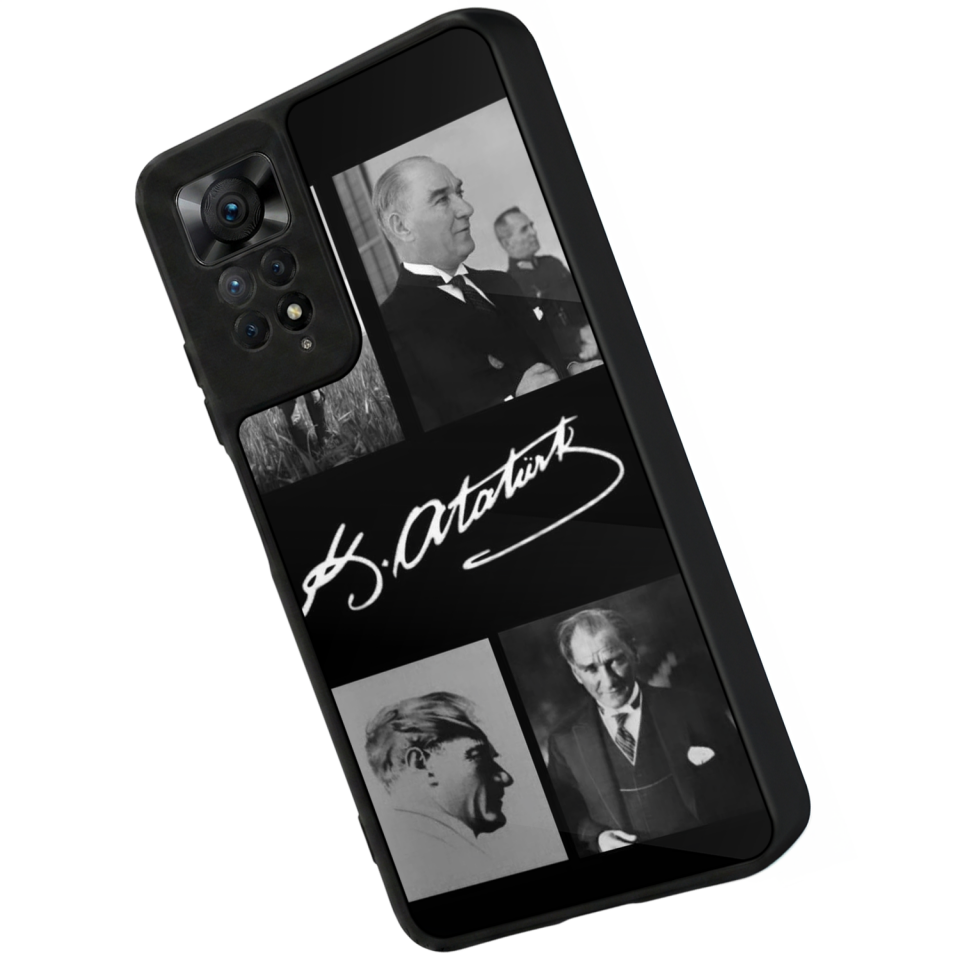 Xiaomi Redmi Note 12 Pro Uyumlu Mustafa Kemal Ataturk Tasarımlı Glossy Premium Kılıf