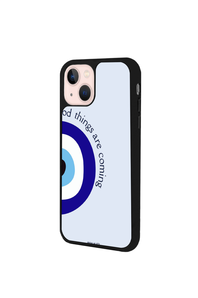 iPhone 14 Plus Uyumlu Nazar Tasarımlı Glossy Premium Kılıf