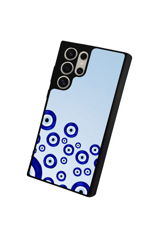 Samsung Galaxy S22 Ultra Uyumlu Nazar Tasarımlı Glossy Premium Kılıf