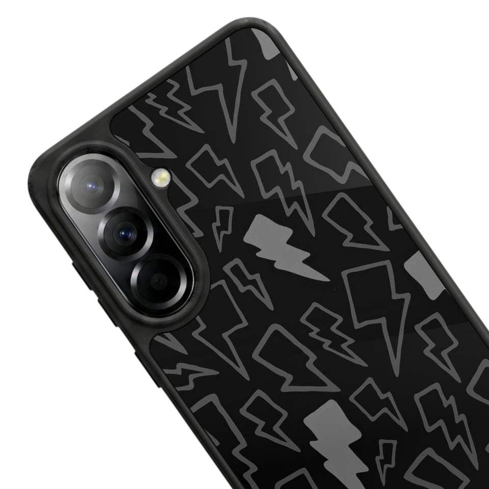 Samsung Galaxy A57 Uyumlu Simsek Tasarımlı Glossy Premium Kılıf