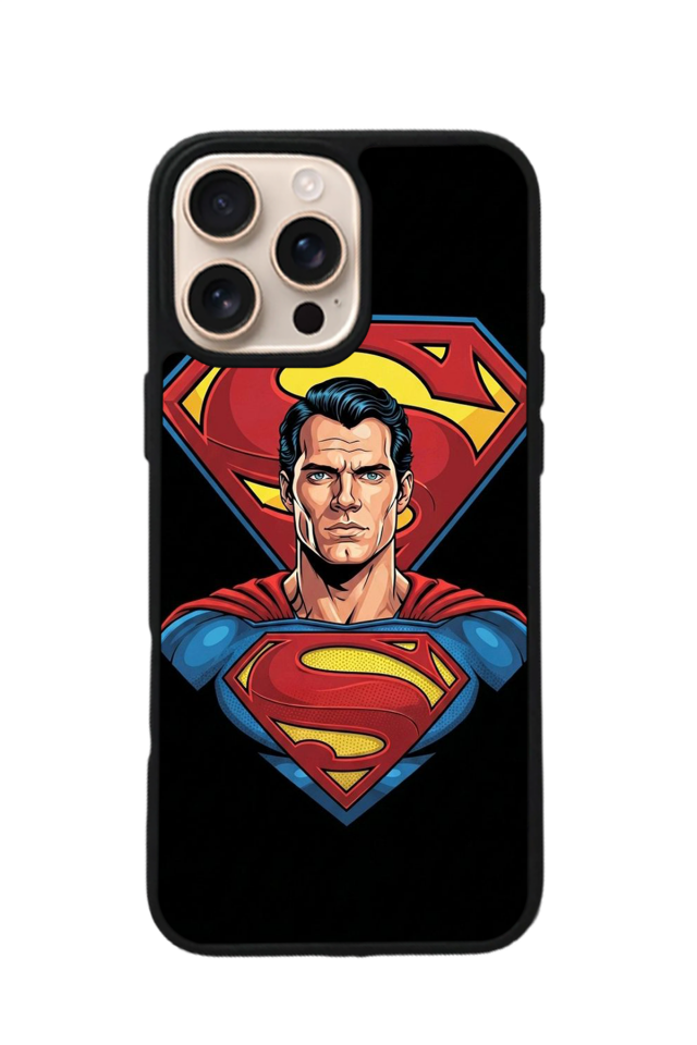 iPhone 16 Pro Uyumlu Superman Tasarımlı Glossy Premium Kılıf