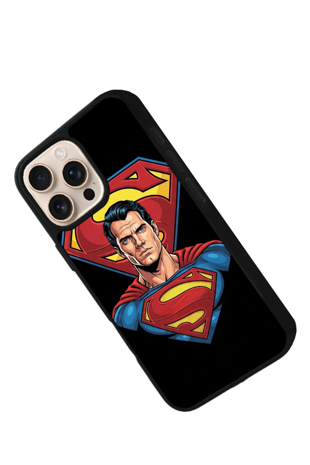 iPhone 16 Pro Uyumlu Superman Tasarımlı Glossy Premium Kılıf