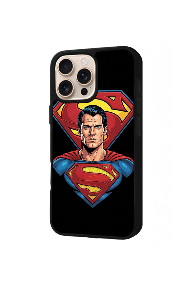 iPhone 16 Pro Uyumlu Superman Tasarımlı Glossy Premium Kılıf