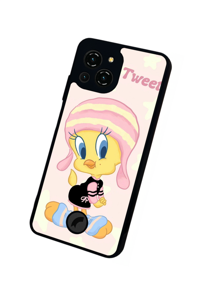 Reeder S23 Pro Max Uyumlu tweety Tasarımlı Glossy Premium Kılıf