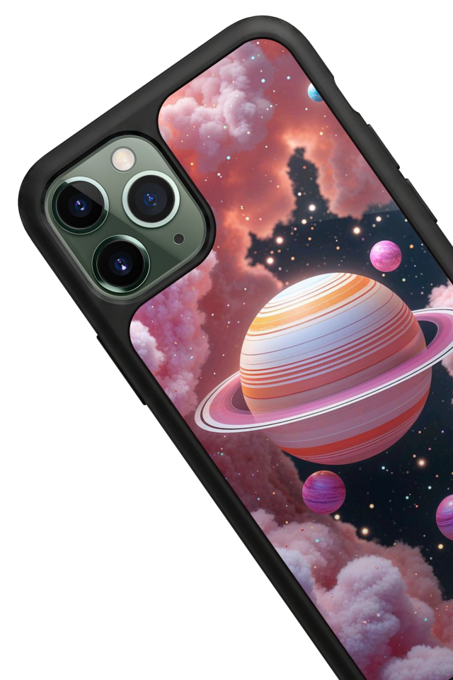 iPhone 11 Pro Uyumlu Uzay Tasarımlı Glossy Premium Kılıf