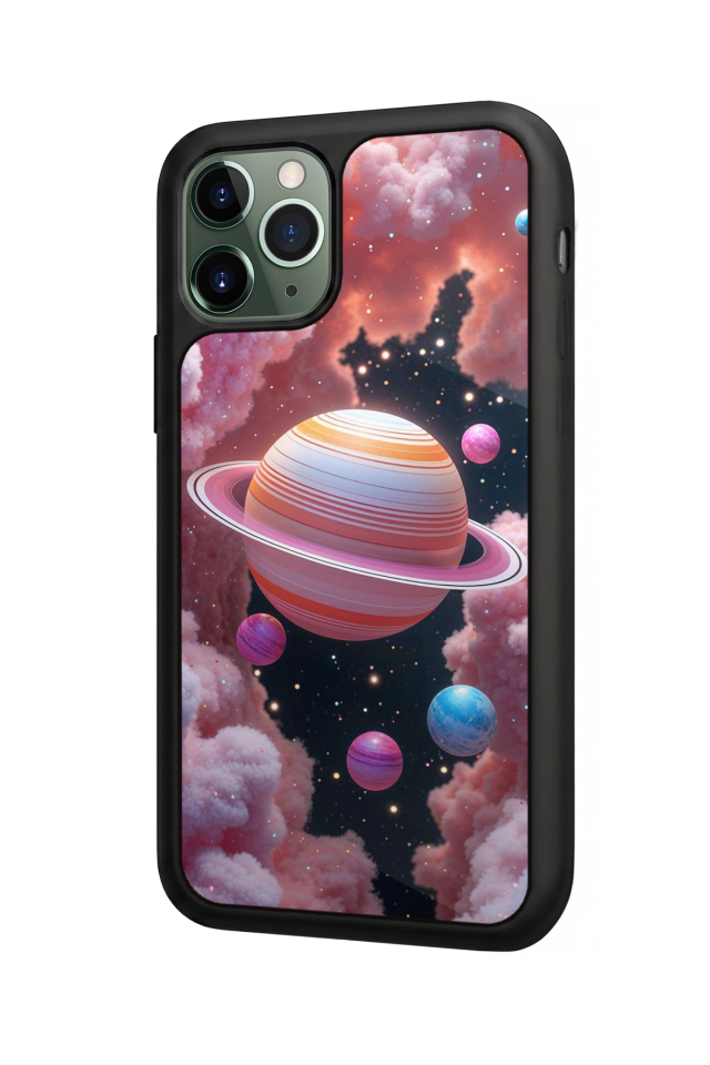 iPhone 11 Pro Uyumlu Uzay Tasarımlı Glossy Premium Kılıf