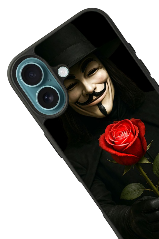 iPhone 16 Plus Uyumlu Vendetta Tasarımlı Glossy Premium Kılıf