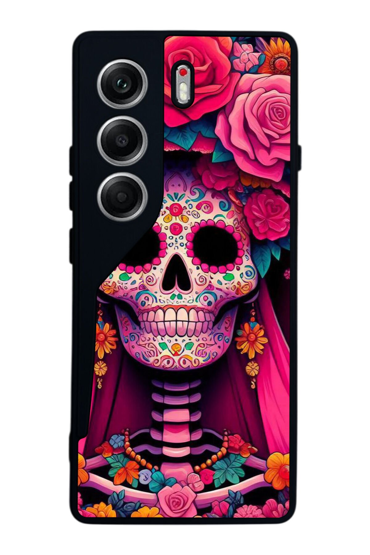 Tecno Camon 40 Uyumlu KuruKafa Tasarımlı Glossy Premium Kılıf