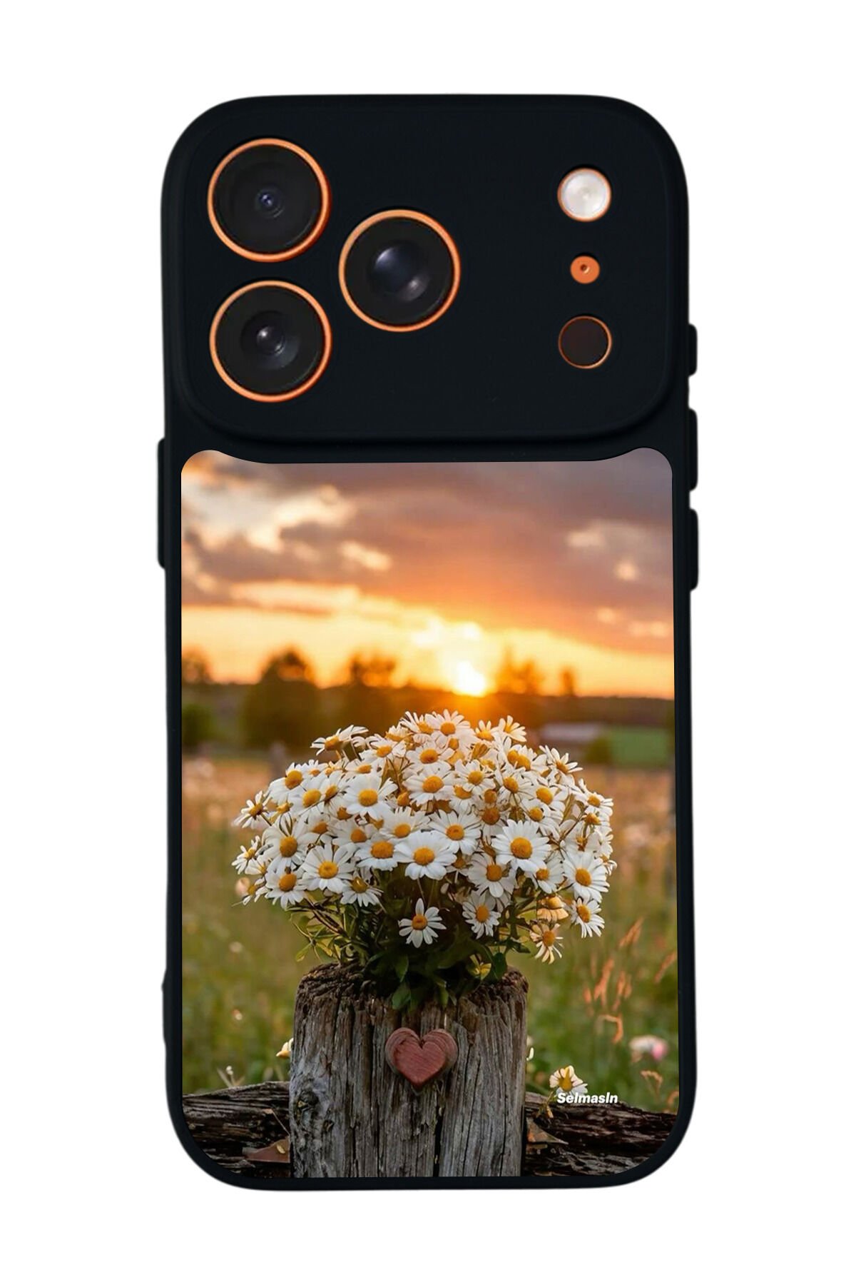 iPhone 17 Pro Max Uyumlu Cicek Tasarımlı Glossy Premium Kılıf