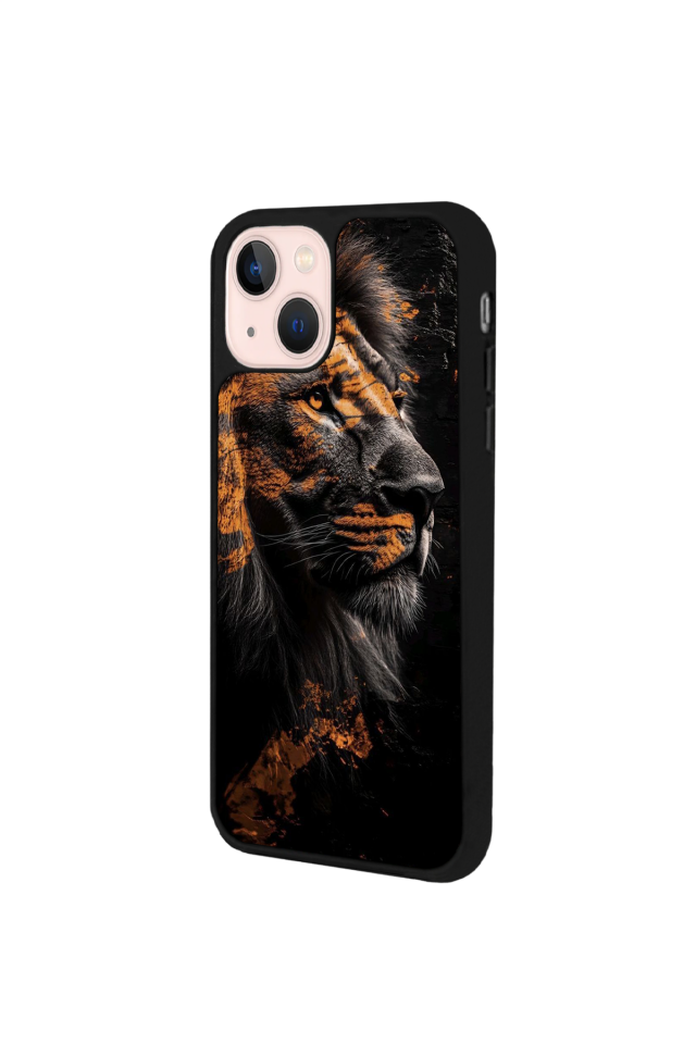 iPhone 15 Uyumlu Aslan Tasarımlı Glossy Premium Kılıf