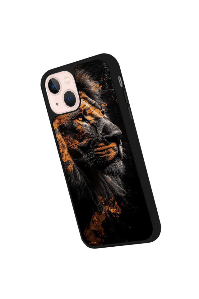 iPhone 15 Uyumlu Aslan Tasarımlı Glossy Premium Kılıf