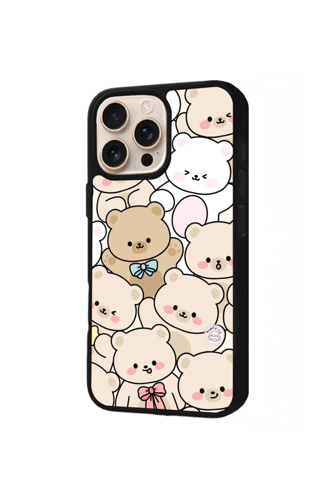 iPhone 15 Pro Uyumlu Ayı Tasarımlı Glossy Premium Kılıf