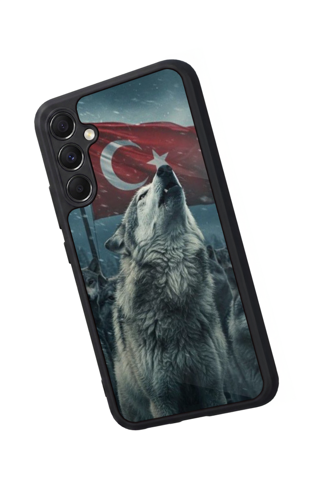 Samsung Galaxy A34 Uyumlu Bozkurt Tasarımlı Glossy Premium Kılıf