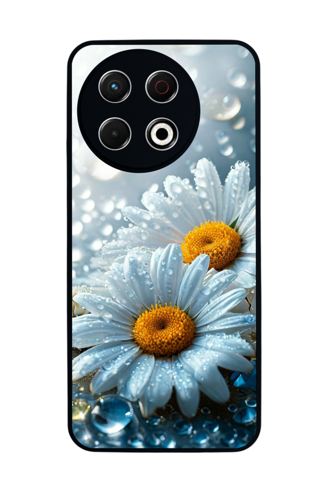 Tecno Spark 30 Pro Uyumlu Cicek Tasarımlı Glossy Premium Kılıf