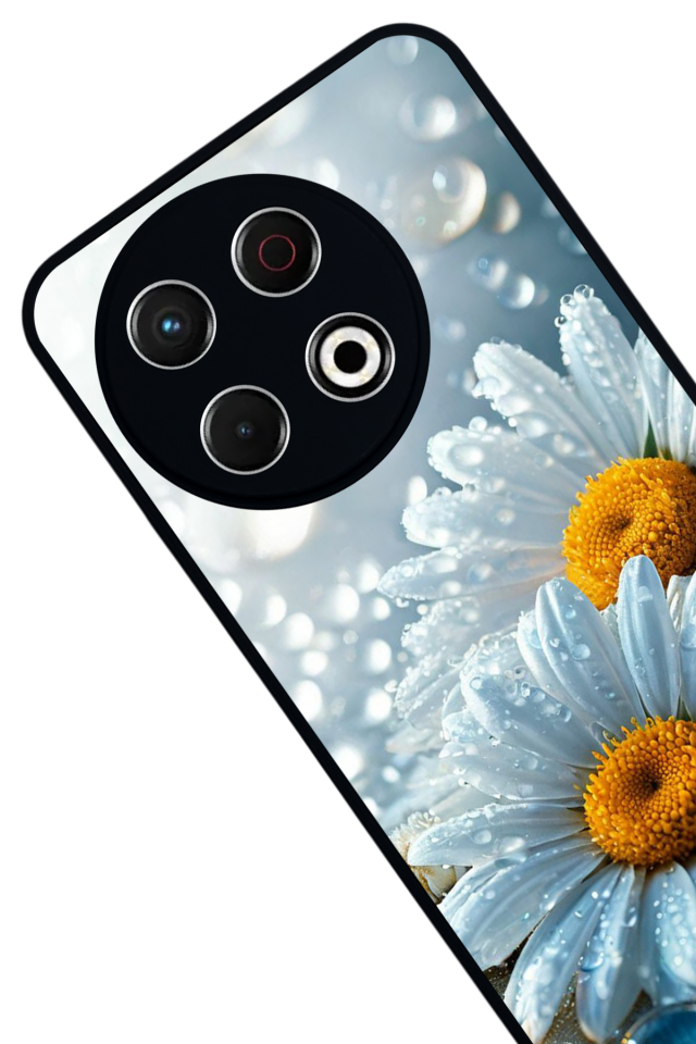 Tecno Spark 30 Pro Uyumlu Cicek Tasarımlı Glossy Premium Kılıf