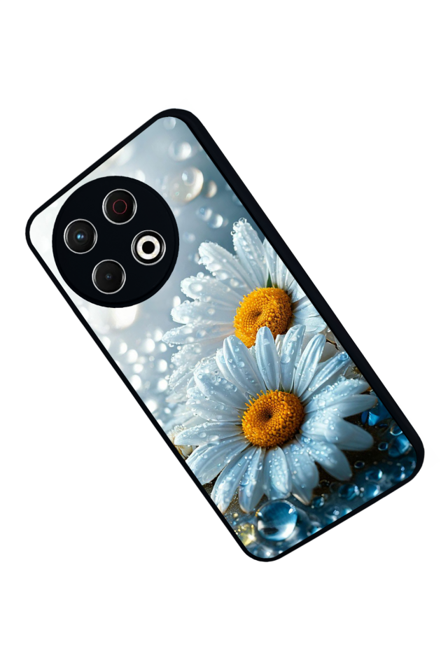 Tecno Spark 30 Pro Uyumlu Cicek Tasarımlı Glossy Premium Kılıf