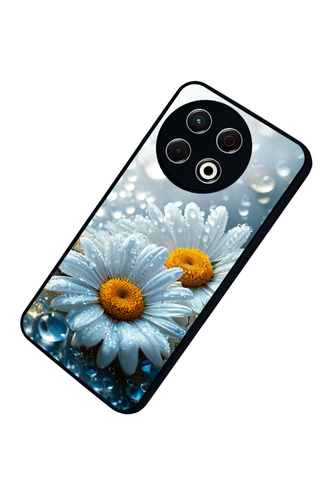 Tecno Spark 30 Pro Uyumlu Cicek Tasarımlı Glossy Premium Kılıf