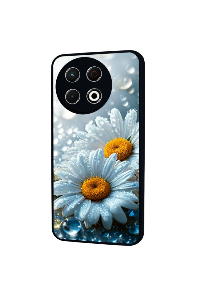 Tecno Spark 30 Pro Uyumlu Cicek Tasarımlı Glossy Premium Kılıf