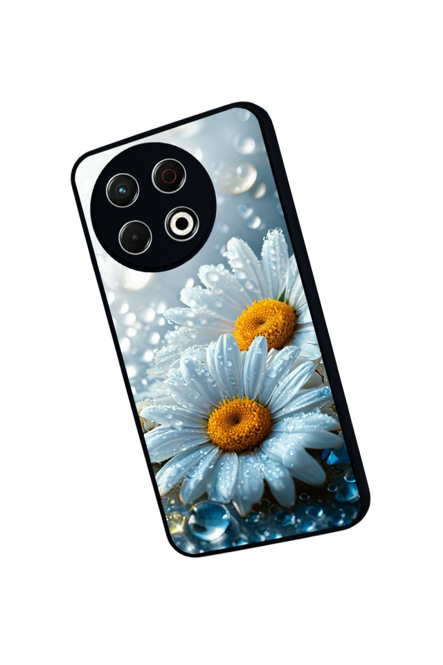 Tecno Spark 30 Pro Uyumlu Cicek Tasarımlı Glossy Premium Kılıf