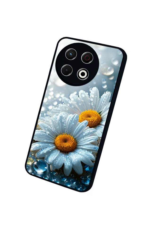 Tecno Spark 30 Pro Uyumlu Cicek Tasarımlı Glossy Premium Kılıf