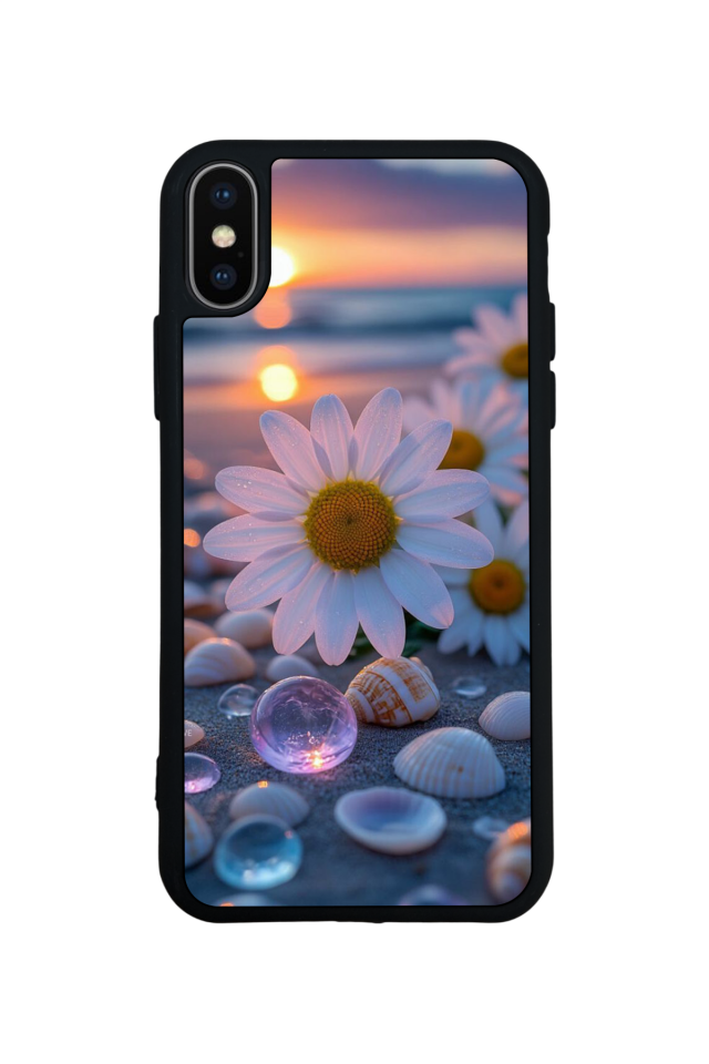iPhone X/ XS Uyumlu Cicek Tasarımlı Glossy Premium Kılıf