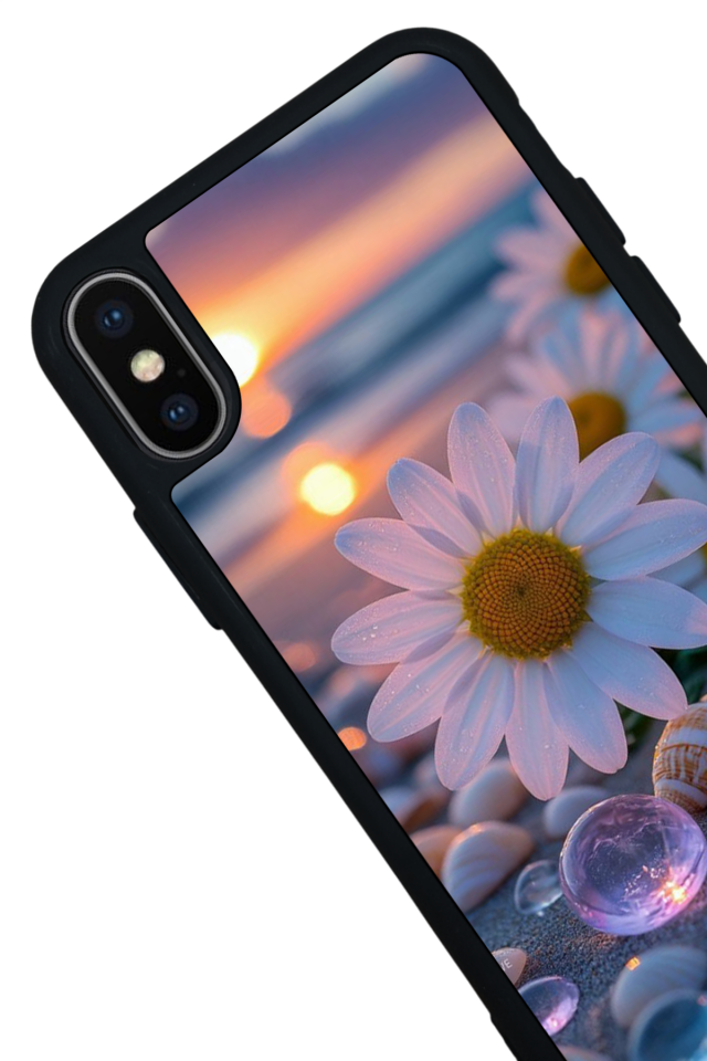 iPhone X/ XS Uyumlu Cicek Tasarımlı Glossy Premium Kılıf