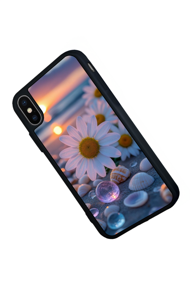 iPhone X/ XS Uyumlu Cicek Tasarımlı Glossy Premium Kılıf