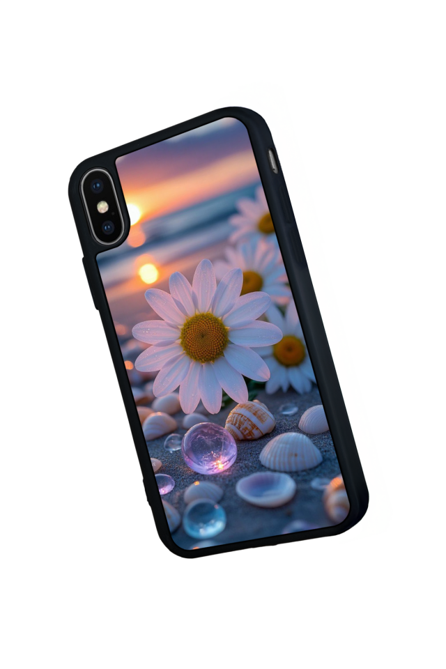 iPhone X/ XS Uyumlu Cicek Tasarımlı Glossy Premium Kılıf