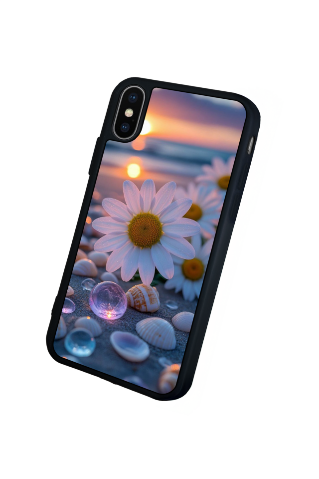 iPhone X/ XS Uyumlu Cicek Tasarımlı Glossy Premium Kılıf