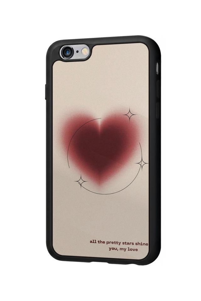 iPhone 6 Plus Uyumlu Kalp Love Tasarımlı Glossy Premium Kılıf