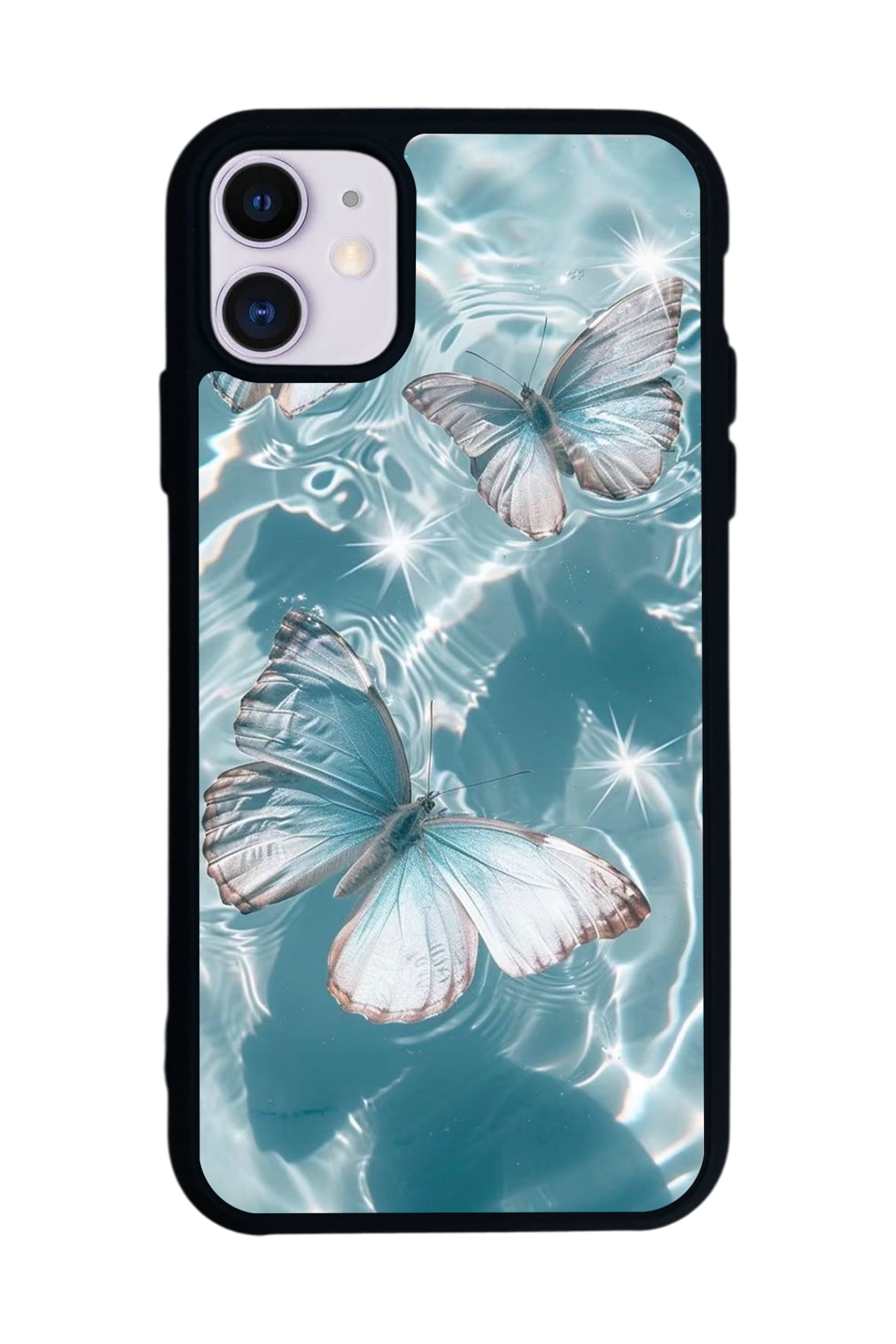 iPhone 11 Uyumlu Kelebek Tasarımlı Glossy Premium Kılıf