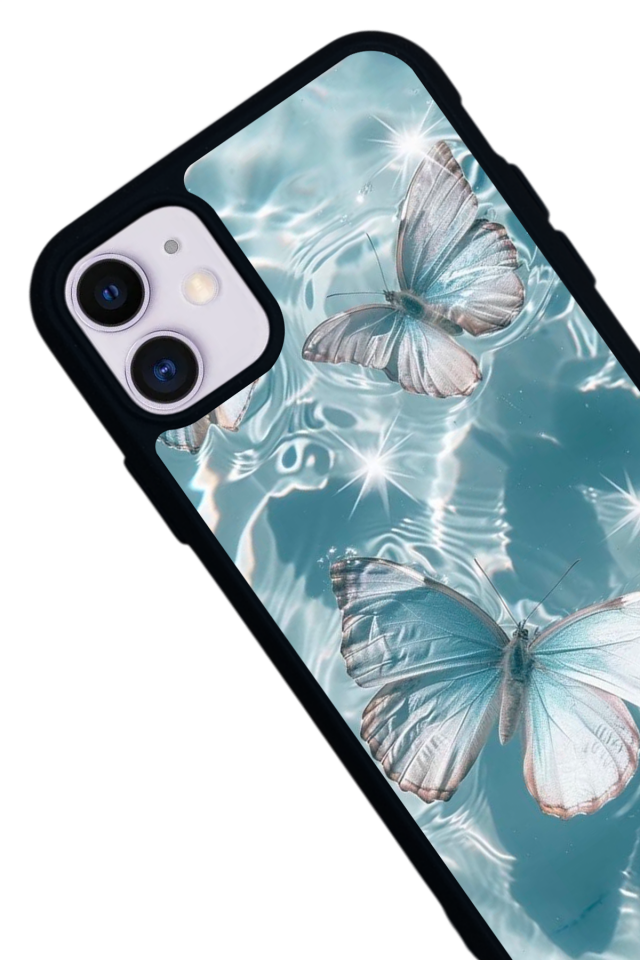 iPhone 11 Uyumlu Kelebek Tasarımlı Glossy Premium Kılıf