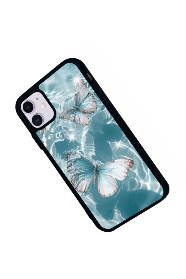 iPhone 11 Uyumlu Kelebek Tasarımlı Glossy Premium Kılıf