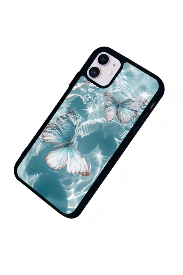 iPhone 11 Uyumlu Kelebek Tasarımlı Glossy Premium Kılıf