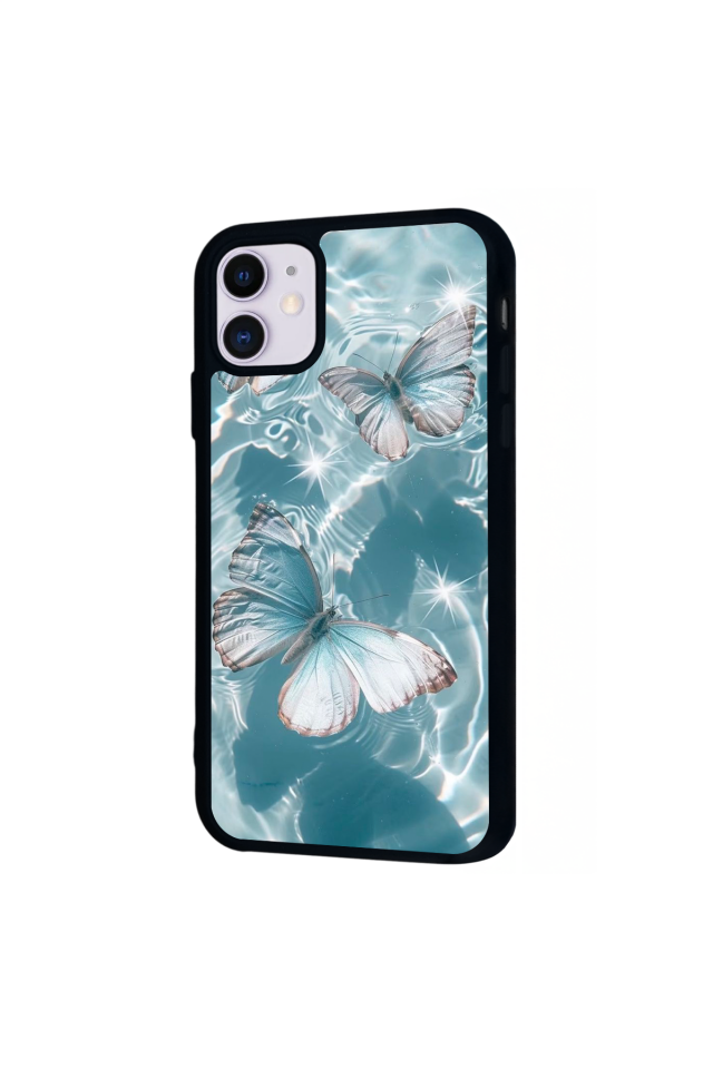 iPhone 11 Uyumlu Kelebek Tasarımlı Glossy Premium Kılıf