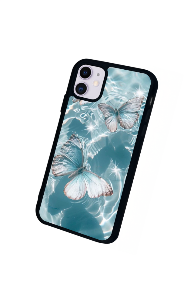 iPhone 11 Uyumlu Kelebek Tasarımlı Glossy Premium Kılıf