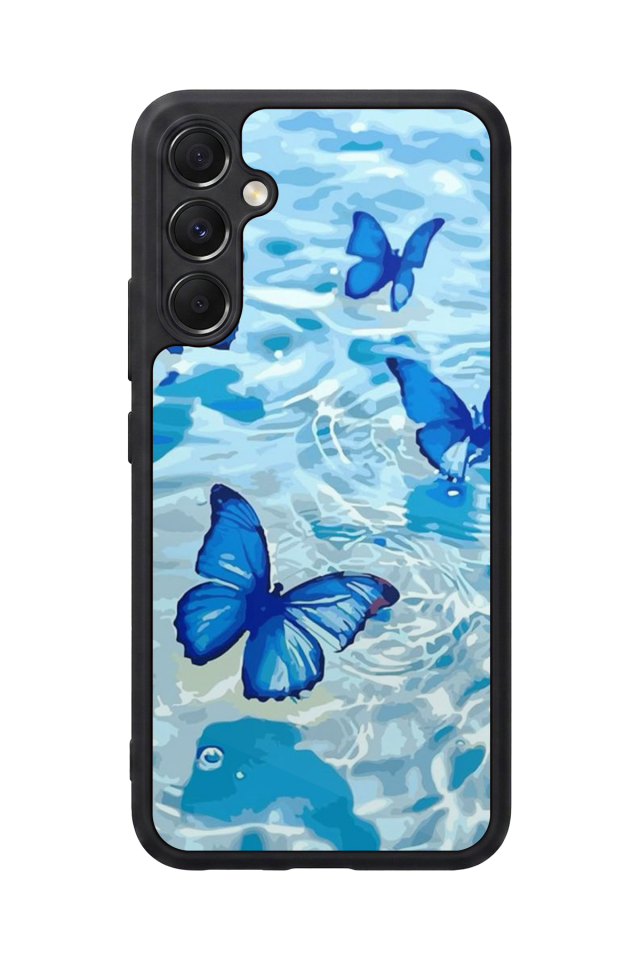 Samsung Galaxy M34 Uyumlu Kelebek Tasarımlı Glossy Premium Kılıf