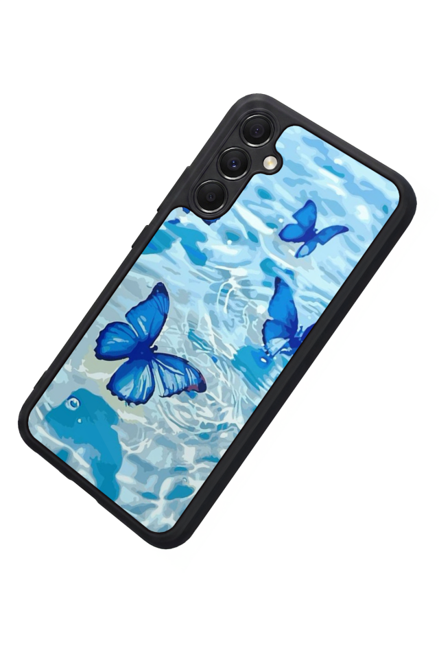 Samsung Galaxy M34 Uyumlu Kelebek Tasarımlı Glossy Premium Kılıf