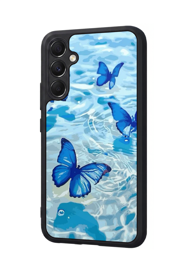 Samsung Galaxy M34 Uyumlu Kelebek Tasarımlı Glossy Premium Kılıf