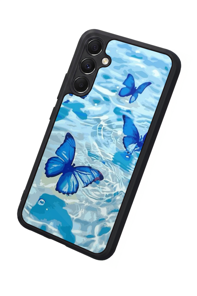 Samsung Galaxy M34 Uyumlu Kelebek Tasarımlı Glossy Premium Kılıf