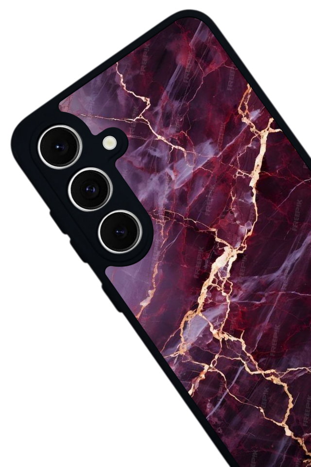 Samsung Galaxy S24 FE Uyumlu Mermer Marble Tasarımlı Glossy Premium Kılıf