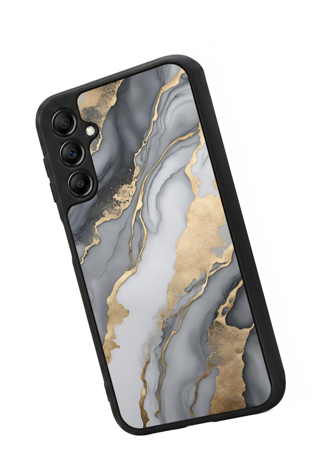 Samsung Galaxy A14 Uyumlu Mermer Marble Tasarımlı Glossy Premium Kılıf