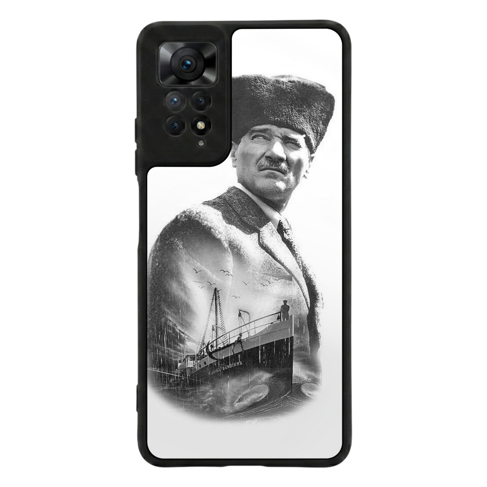 Xiaomi Redmi Note 12 Pro Uyumlu Mustafa Kemal Ataturk Tasarımlı Glossy Premium Kılıf
