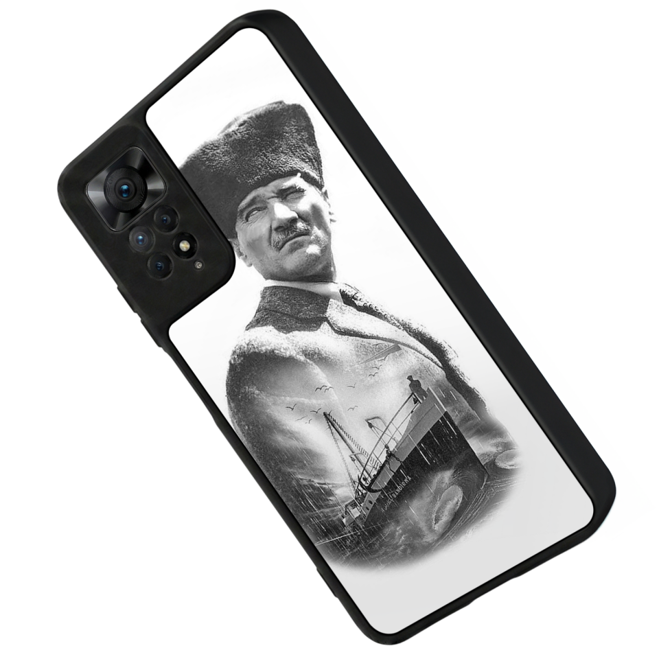 Xiaomi Redmi Note 12 Pro Uyumlu Mustafa Kemal Ataturk Tasarımlı Glossy Premium Kılıf