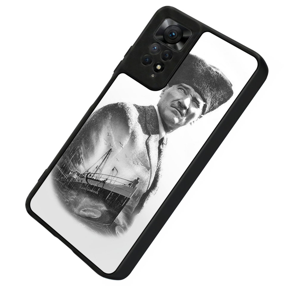 Xiaomi Redmi Note 12 Pro Uyumlu Mustafa Kemal Ataturk Tasarımlı Glossy Premium Kılıf