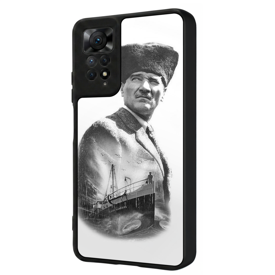 Xiaomi Redmi Note 12 Pro Uyumlu Mustafa Kemal Ataturk Tasarımlı Glossy Premium Kılıf